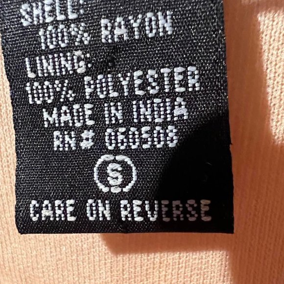 Vintage Light Orange / Pink Tie in the back Fancy Top Size Small - Picture 12 of 12